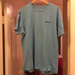 Patagonia Mens P6 Sz Lg. Light Blue.